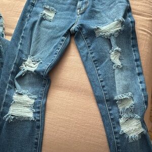 PacSun Blue Distressed Boyfriend Jeans